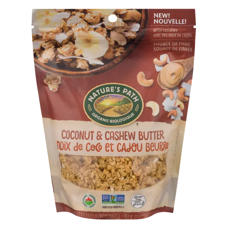 Organic Gluten-Free Granola Coconut & Cashew Butter 312 g