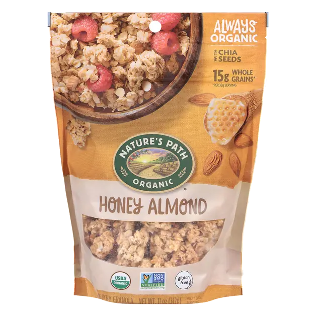 Organic Gluten Free Honey Almond Crunchy Granola