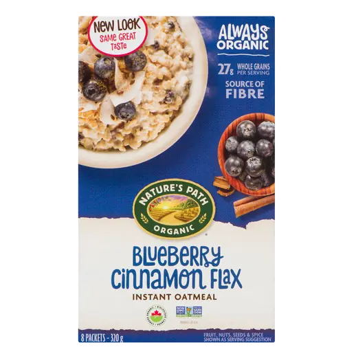 Organic Instant Oatmeal Blueberry Cinnamon Flax 320 g