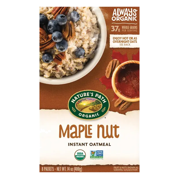Organic Maple Nut Instant Oatmeal - 8 ct