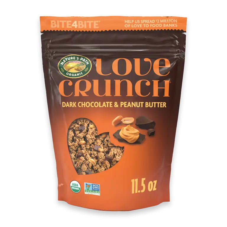 Nature's Path Love Crunch Dark Chocolate & Peanut Butter Granola