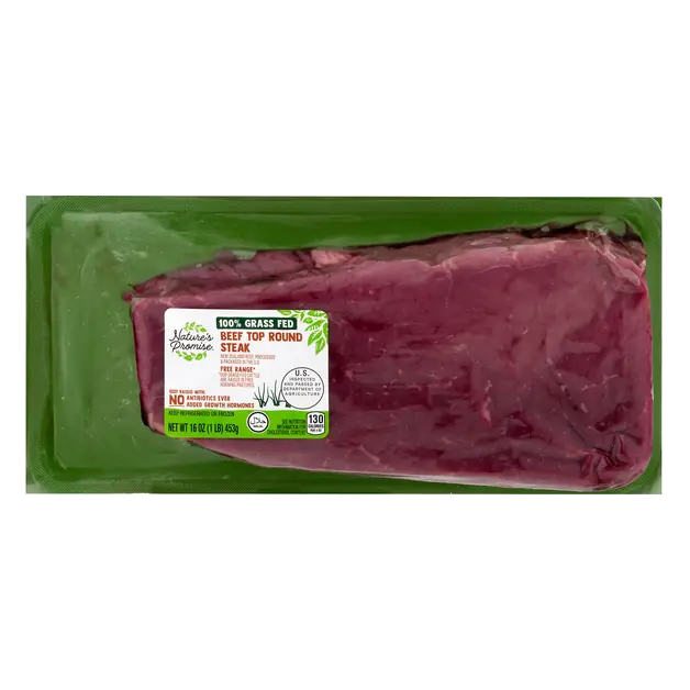 100% Grass-fed Beef Top Round Steak Fresh