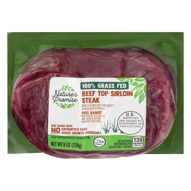 100% Grass-fed Beef Top Sirloin Steak Fresh