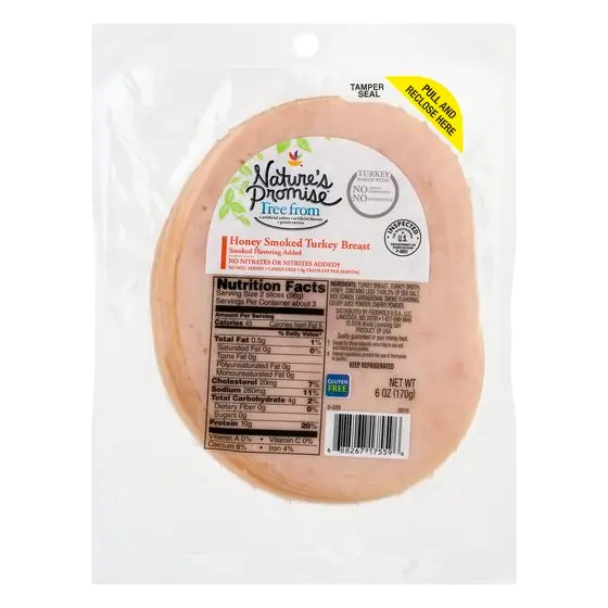 Antibiotic Free Honey Smoked Turkey Breast Sliced