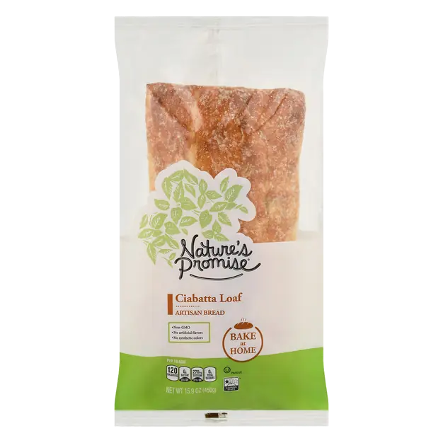 Bake at Home Artisan Bread Ciabatta Loaf Unsliced