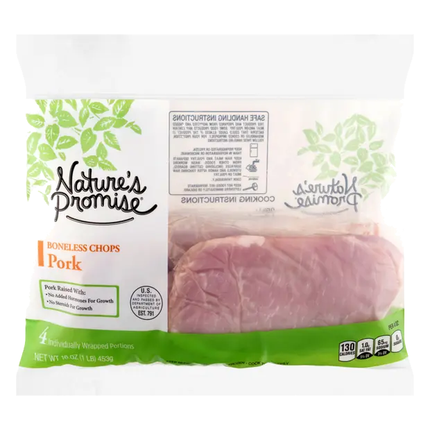 Boneless Pork Chops - 4 ct Fresh