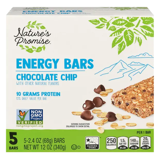 Chocolate Chip Energy Bars - 5 ct