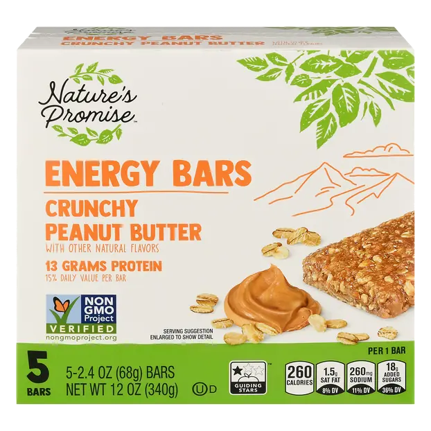 Crunchy Peanut Butter Energy Bars - 5 ct