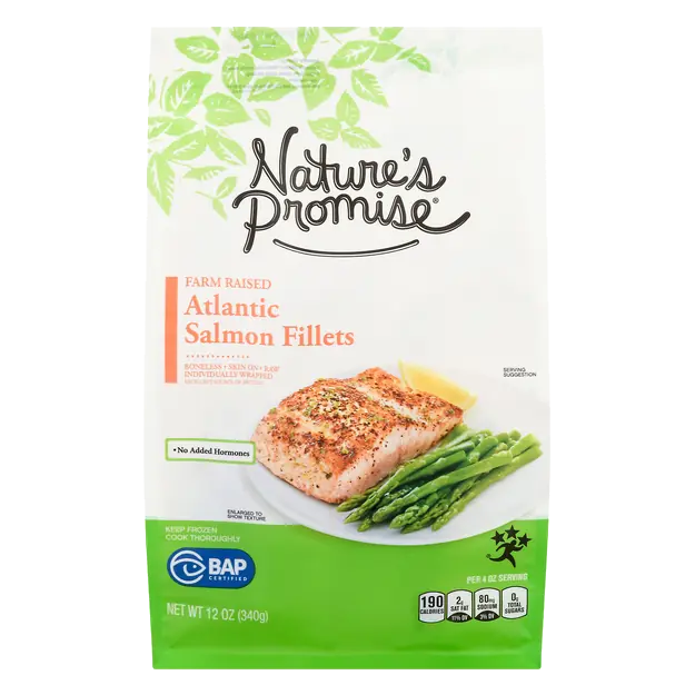 Farm Raised Boneless Skin-On Atlantic Salmon Fillets Frzn