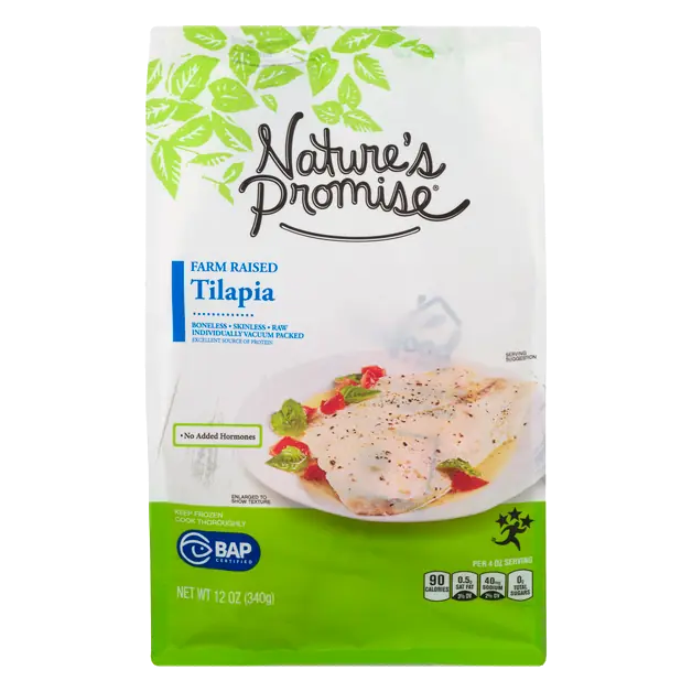 Farm Raised Boneless Skinless Tilapia Fillet Frozen