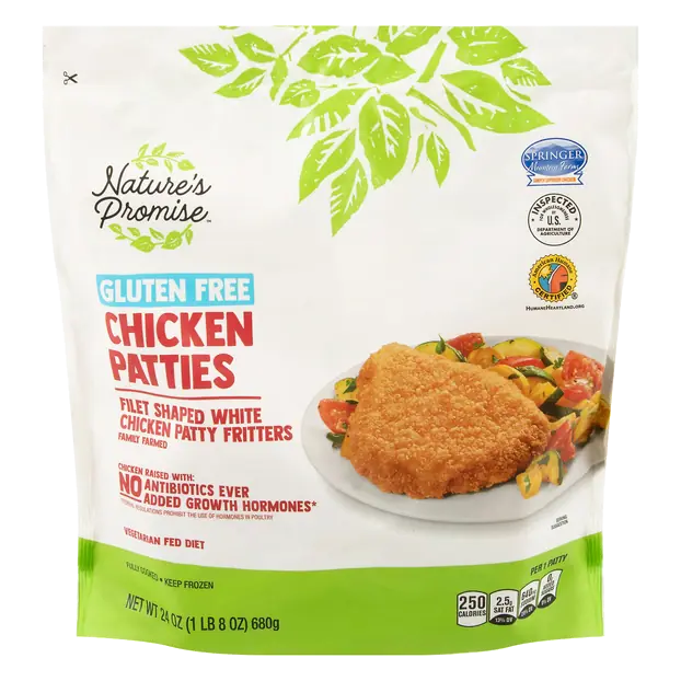 Gluten Free Chicken Patties - apx 6 ct Frozen
