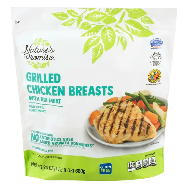 Grilled Chicken Breasts with Rib Meat Frozen