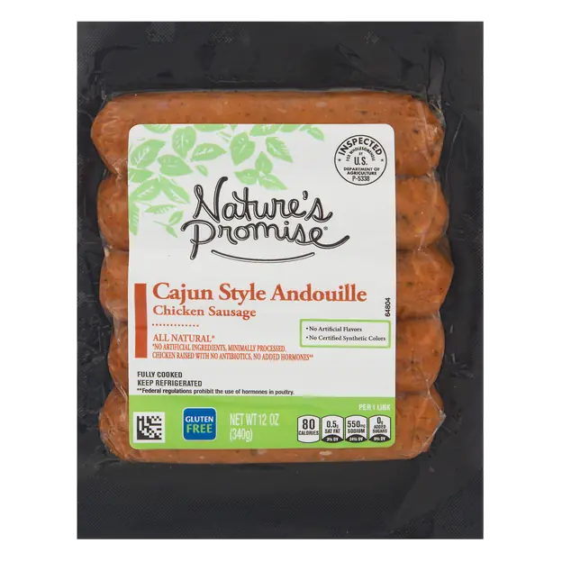Natural Cajun Style Andouille Chicken Sausage - 5 ct