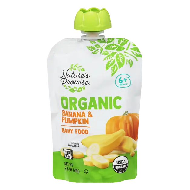 Organic 2 Baby Food Banana & Pumpkin