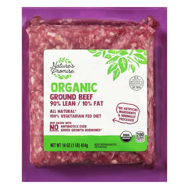 Organic 90% Lean 10% Fat Ground Beef