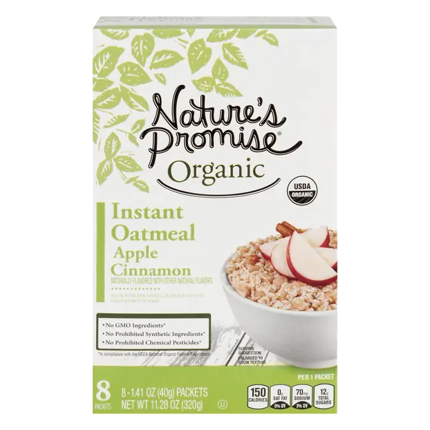 Organic Apple Cinnamon Instant Oatmeal - 8 ct