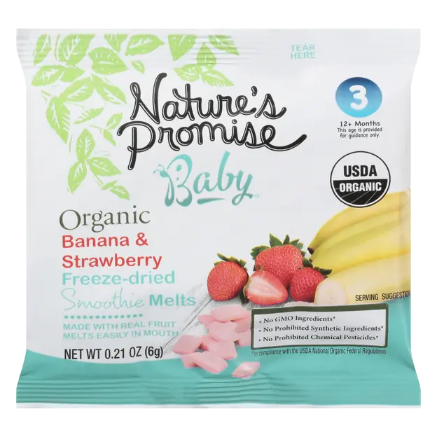 Organic Baby 3 Banana & Strawberry Smoothie Melts