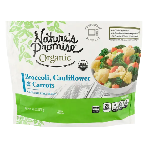 Organic Broccoli Cauliflower & Carrots Frozen