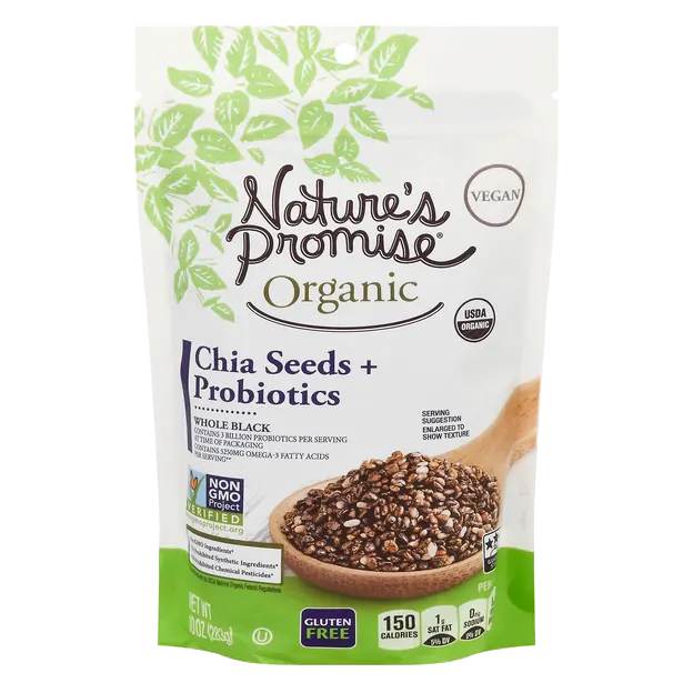 Organic Chia Seeds + Probiotics Whole Black