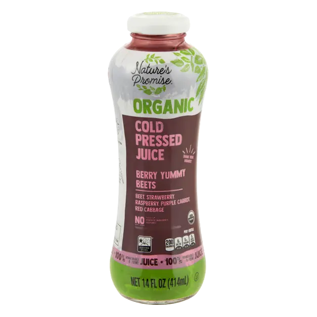 Organic Cold Pressed Berry Yummy Beets Juice Refrigerated