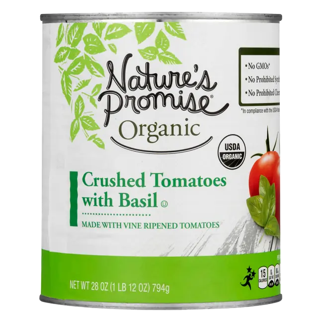 Organic Crushed Tomatoes with Basil