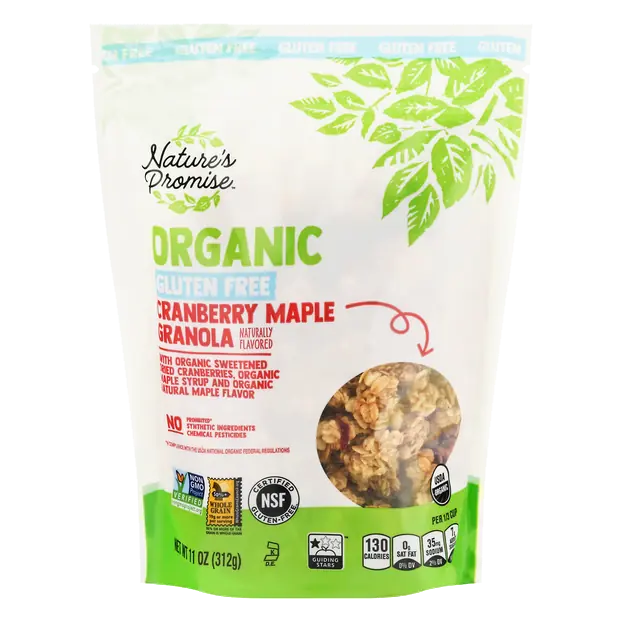 Organic Gluten Free Cranberry Maple Granola