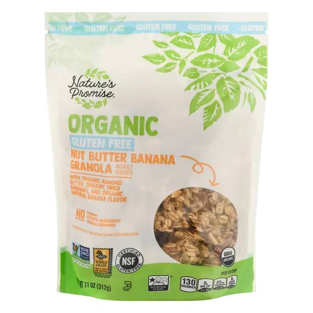Organic Gluten Free Nut Butter Banana Granola