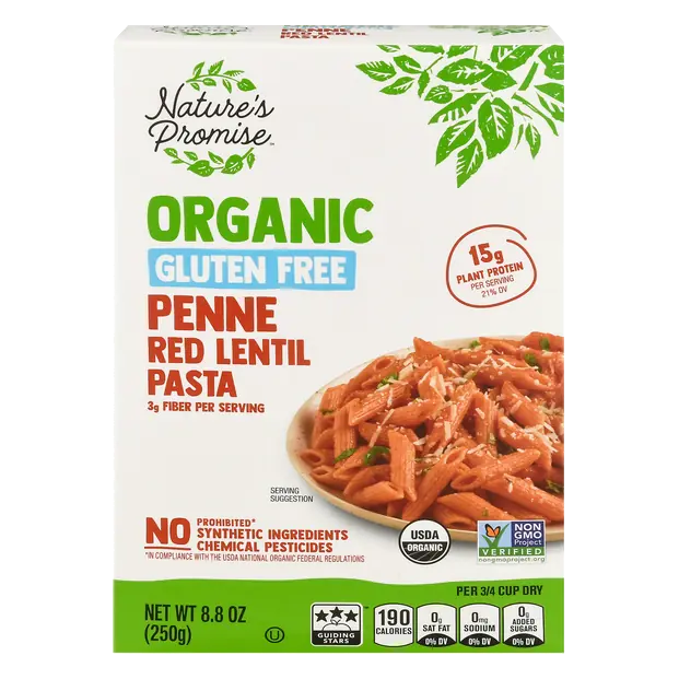 Organic Gluten Free Penne Red Lentil Pasta