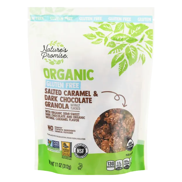 Organic Gluten Free Salted Caramel & Dark Choc Granola