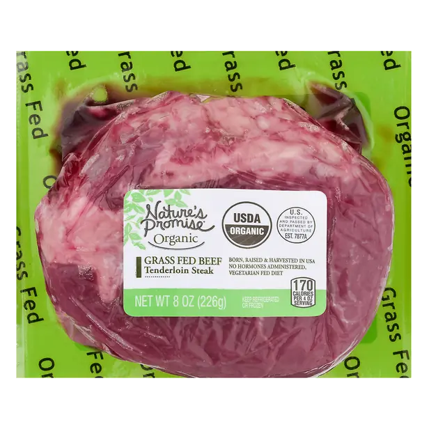 Organic Grass-fed Beef Tenderloin Filet Steak Fresh
