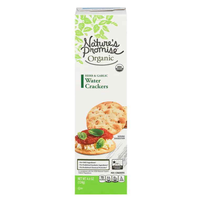 Organic Herb & Garlic Water Crackers