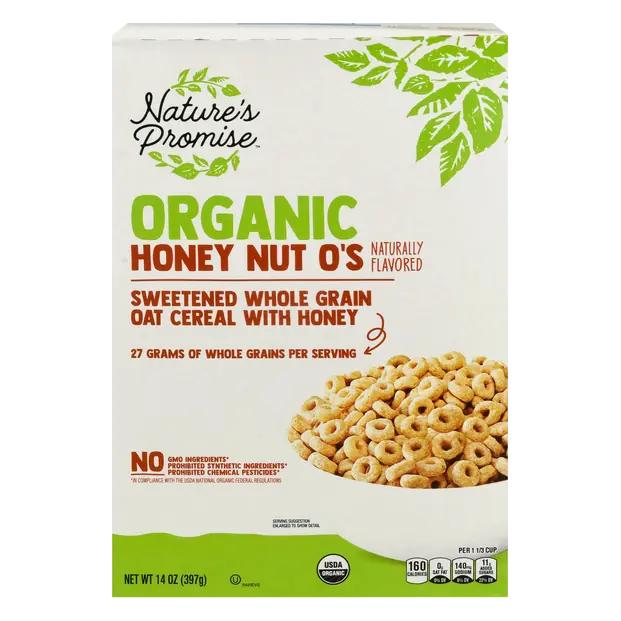 Organic Honey Nut O's Whole Grain Oats Cereal