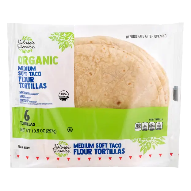 Organic Medium Soft Flour Tortillas - 6 ct