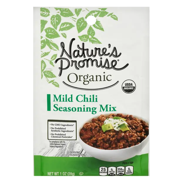 Organic Mild Chili Seasoning Mix Packet