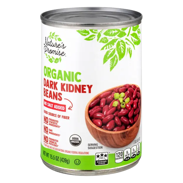 Organic No Salt Added Dark Kidney Beans