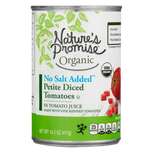 Organic No Salt Added Petite Diced Tomatoes