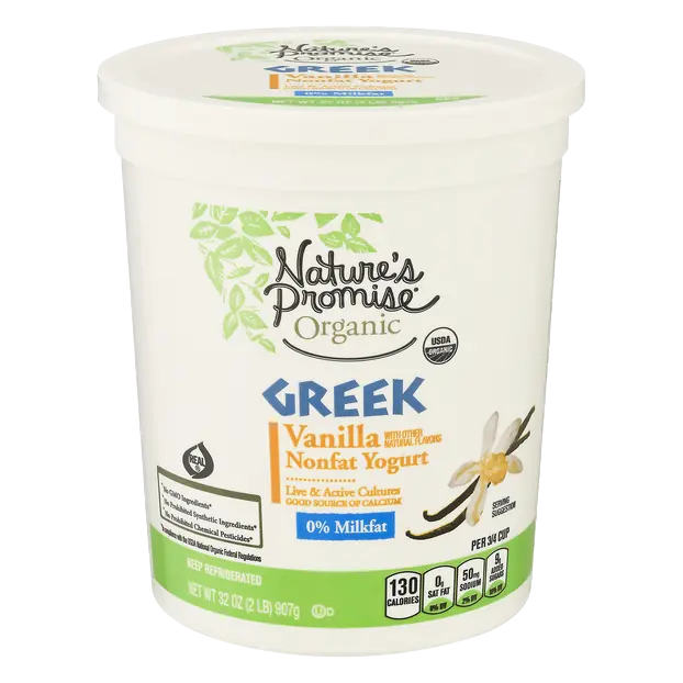 Organic Non Fat Vanilla Greek Yogurt