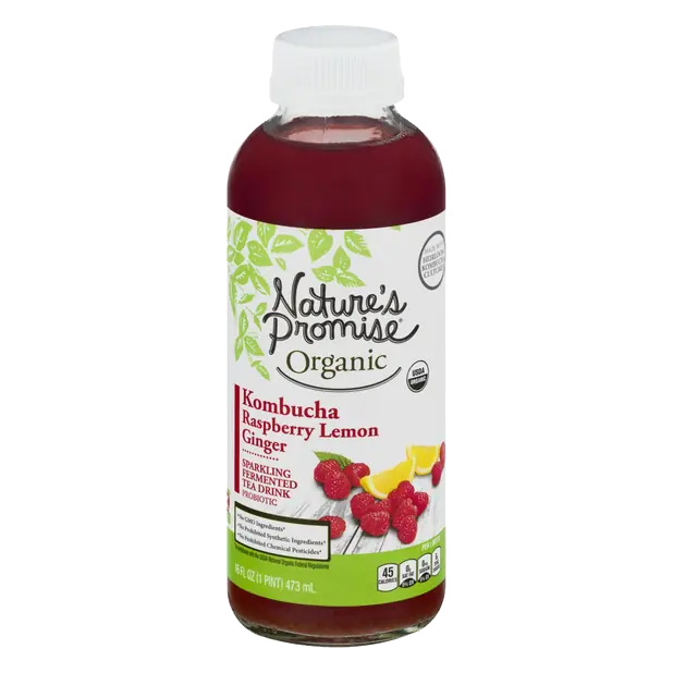 Organic Raspberry Lemon Ginger Kombucha Drink