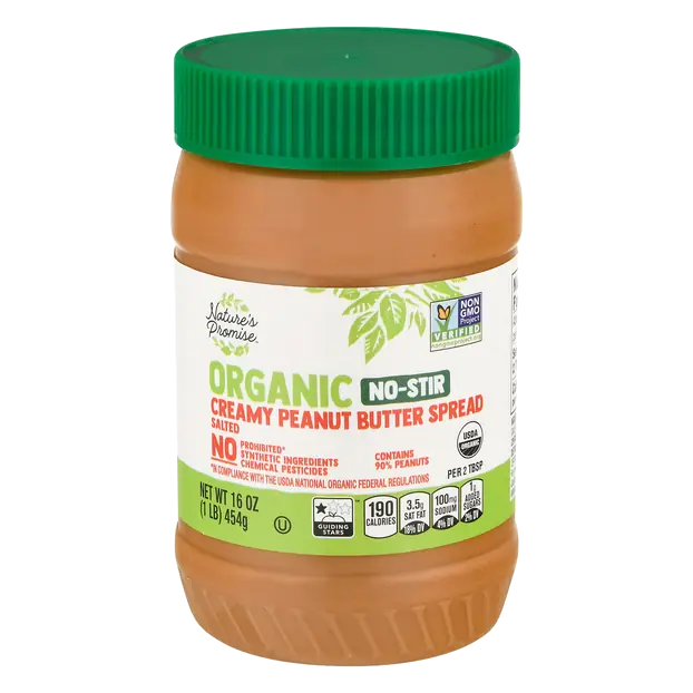 Organic Salted Creamy No Stir Peanut Butter Spread