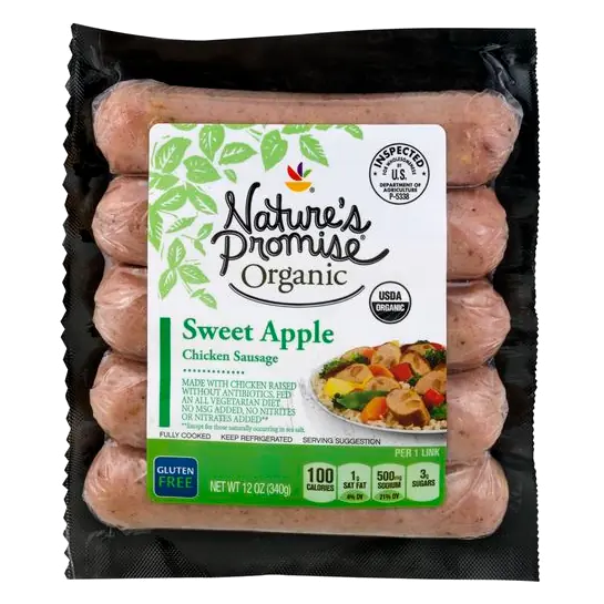 Organic Sweet Apple Chicken Sausage - 5 ct