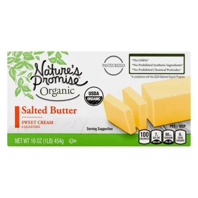 Organic Sweet Cream Salted Butter Sticks - 4 ct