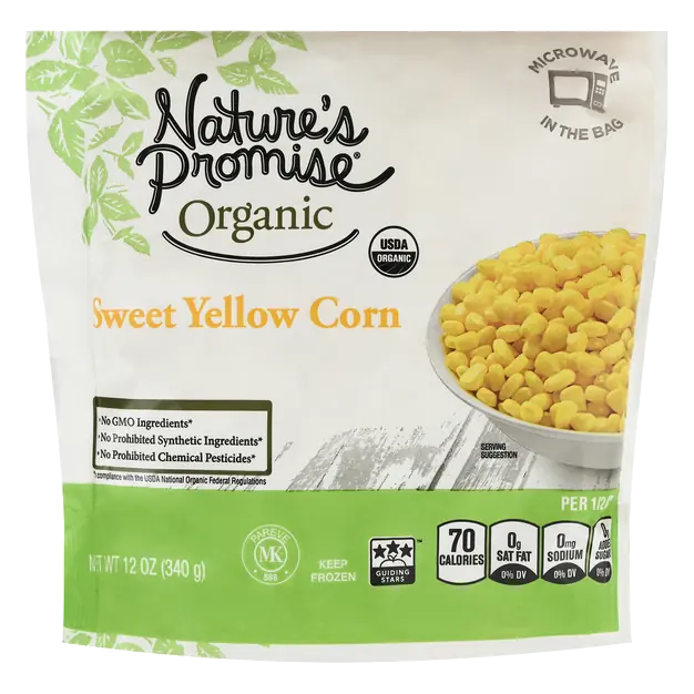 Organic Sweet Yellow Corn Frozen