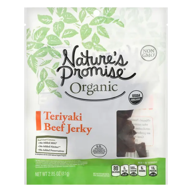 Organic Teriyaki 10g Protein Beef Jerky