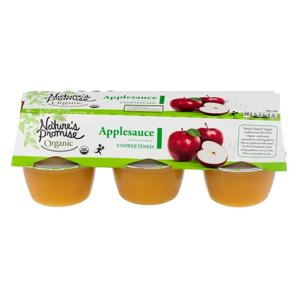 Organic Unsweetened Applesauce Cups - 6 ct