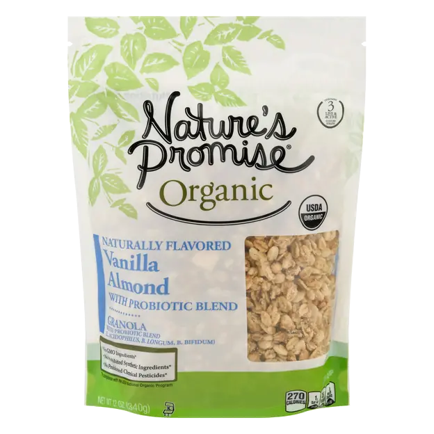 Organic Vanilla Almond with Probiotic Blend Granola