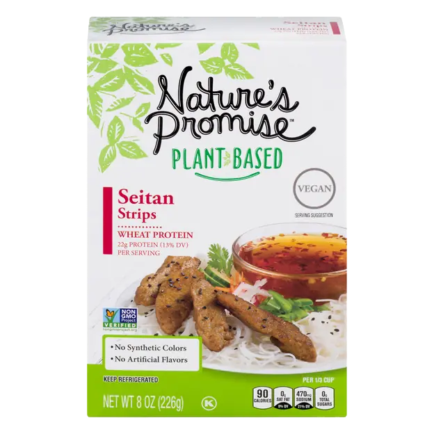 Plant-Based Wheat Protein Seitan Strips