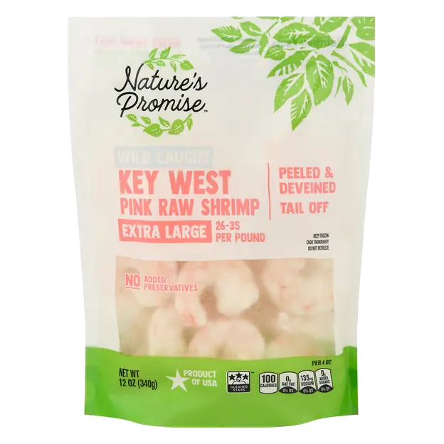 Raw Key West Peeled Tail Off Extra Large Shrimp Frozen