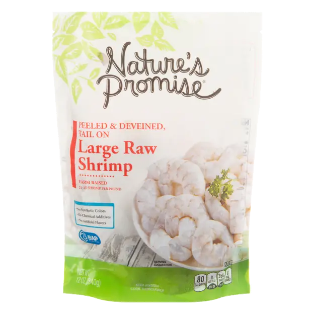 Raw Peeled & Deveined Tail On Large Shrimp Frozen