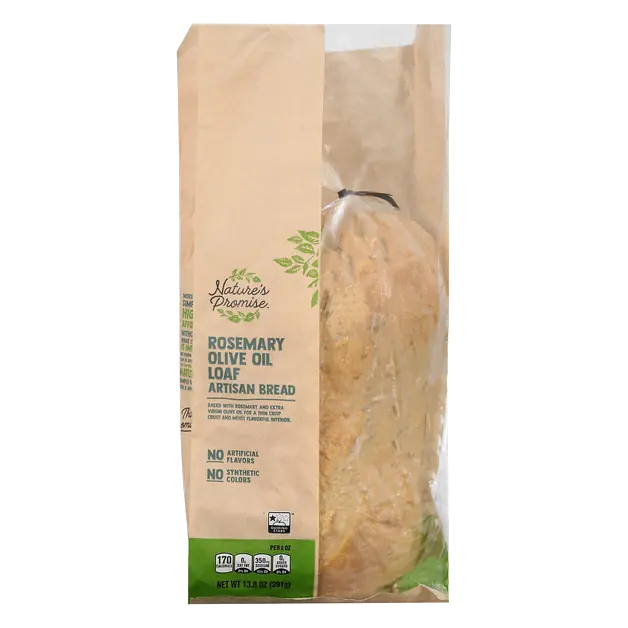 Rosemary Olive Oil Artisan Bread Loaf Unsliced