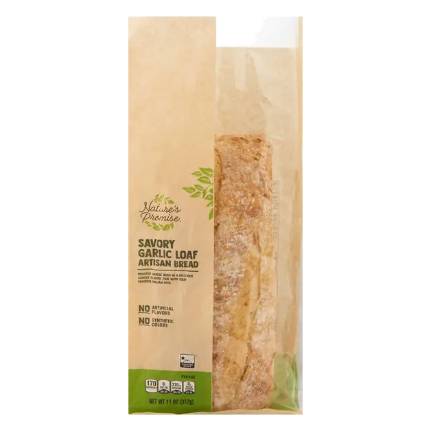 Savory Garlic Artisan Bread Loaf Unsliced